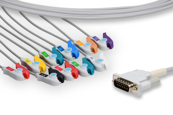 Mortara > Burdick Compatible Direct-Connect EKG Cable
