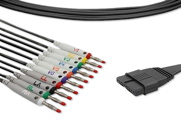 Schiller Compatible Direct-Connect EKG Cable