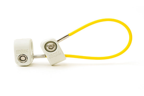 Cable Mgmt 6" Yellow Cable Tether w/key, Pack of 12