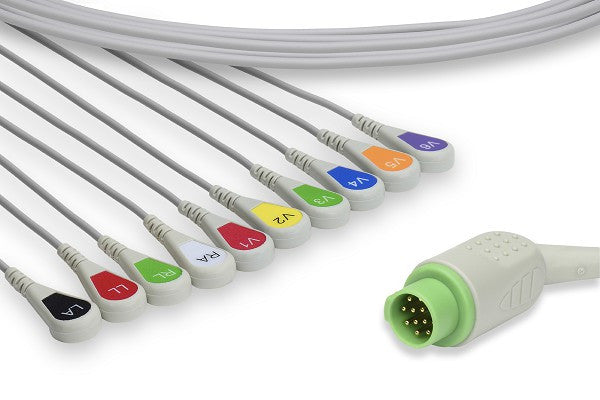 Fukuda Denshi Compatible Direct-Connect ECG Cable