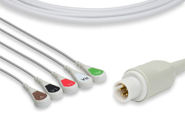 Mortara > Burdick Compatible Direct-Connect ECG Cable