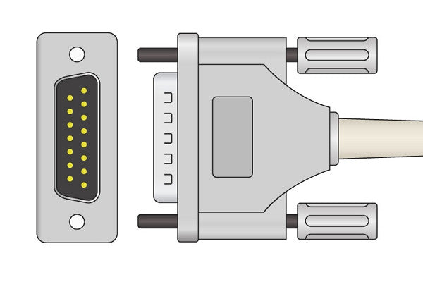 Schiller Compatible Direct-Connect EKG Cable