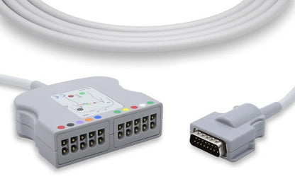 Mortara > Burdick Compatible EKG Trunk Cable