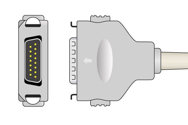 Fukuda Denshi Compatible Direct-Connect EKG Cable