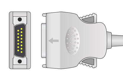 Mortara > Burdick Compatible Direct-Connect EKG Cable