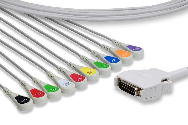 Mortara > Burdick Compatible Direct-Connect EKG Cable