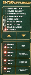 SA-2005 Safety Analyzer with 5 Leads (Includes Soft Sided Carrying Case)