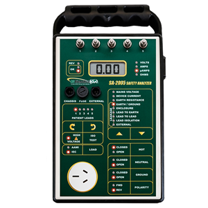 SA-2005-AUS Safety Analyzer with 5 Leads (Includes Soft Sided Carrying Case)