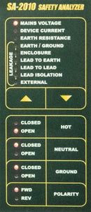 SA-2010 Safety Analyzer with 10 Leads (Includes Soft Sided Carrying Case)